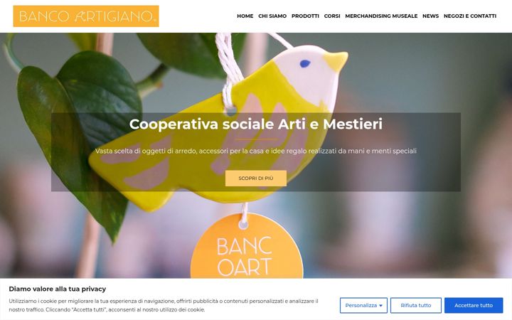 Screenshot of bancoartigiano.com