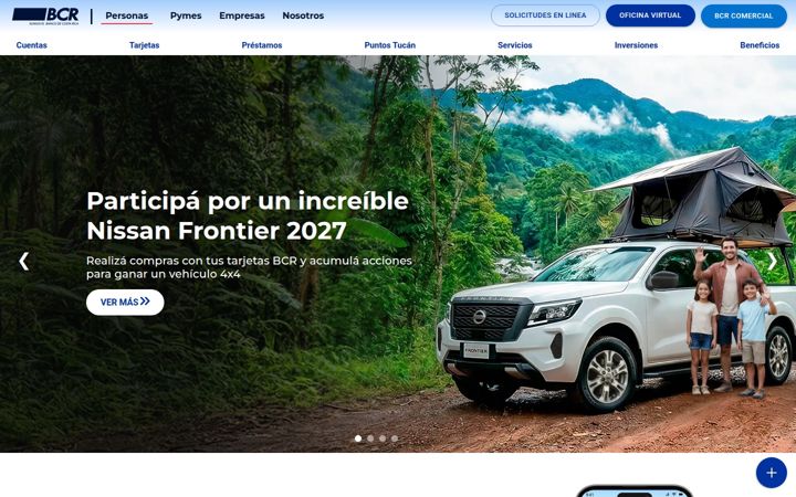 Screenshot of bancobcr.com