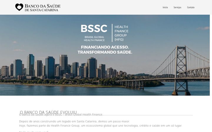 Screenshot of bancodasaudesantacatarina.com.br