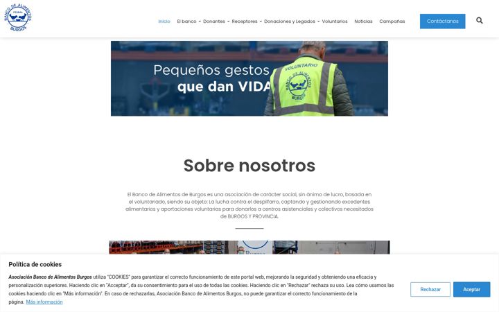 Screenshot van bancodealimentosburgos.org