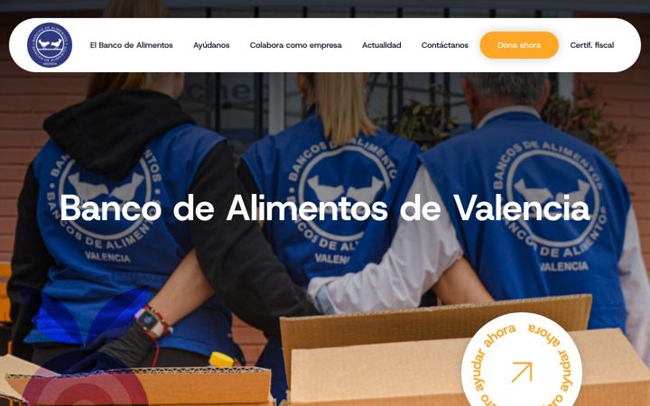 Screenshot of bancodealimentosdevalencia.com