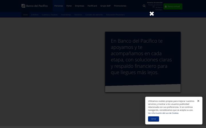Snímek obrazovky bancodelpacifico.com