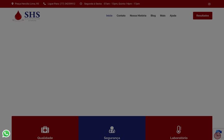 Képernyőkép: bancodesangueshs.com.br