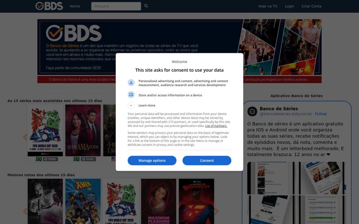 Screenshot of bancodeseries.com.br
