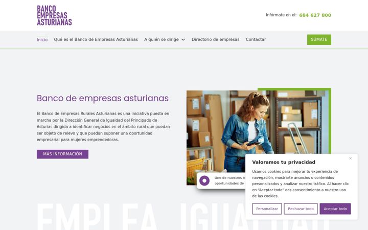 Screenshot του bancoempresasasturianas.es