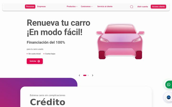 Screenshot of bancofinandina.com