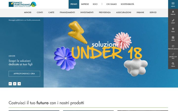 Screenshot of bancomarchigiano.it
