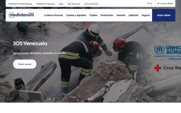 Zrzut ekranu bancomediolanum.es