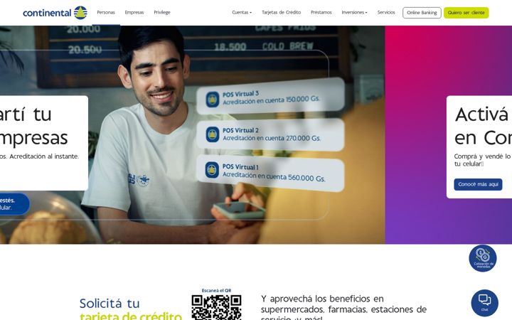Screenshot of bancontinental.com.py