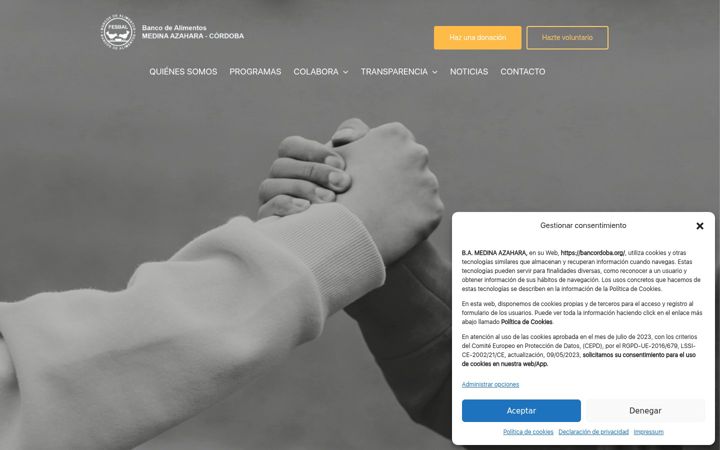 Screenshot van bancordoba.org