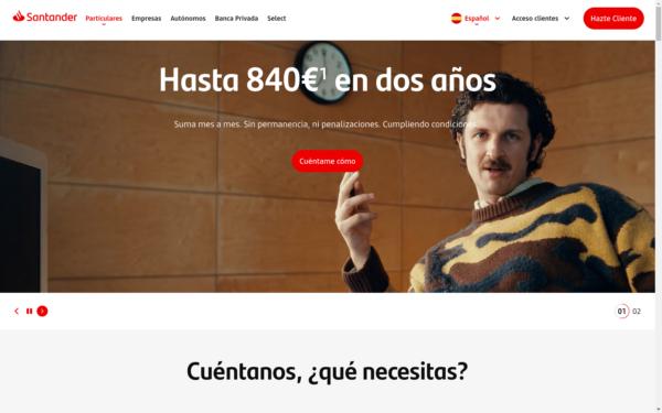Screenshot of bancosantander.es