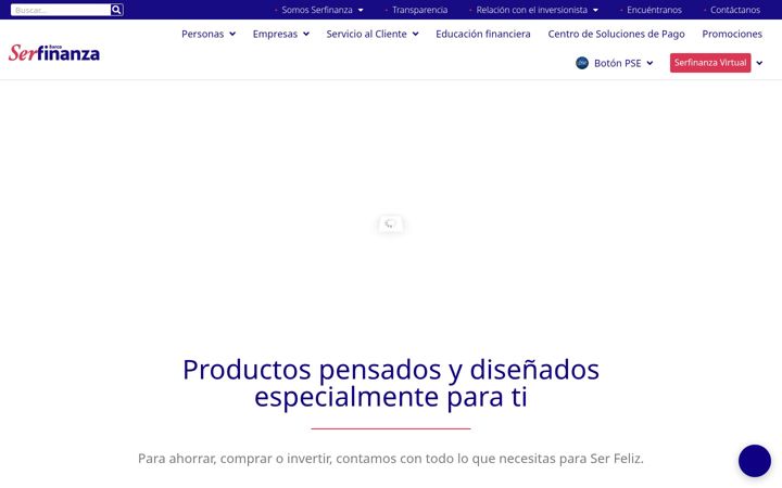 Screenshot of bancoserfinanza.com