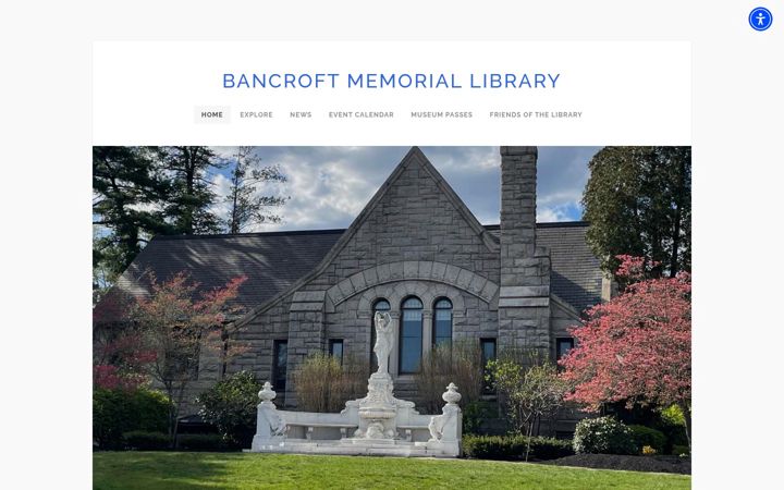 Screenshot of bancroftmemoriallibrary.org