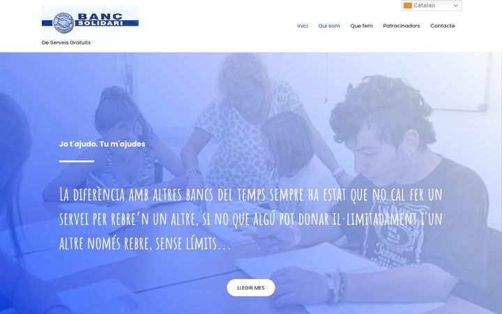 Screenshot van bancsolidari.org