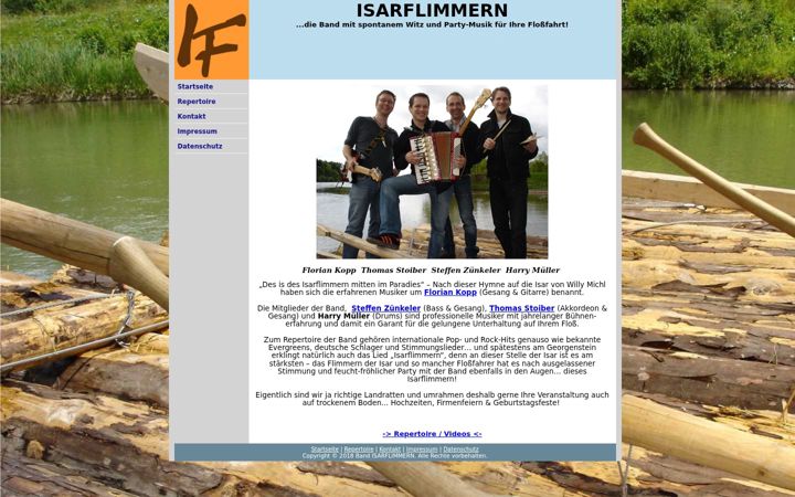 Screenshot of band-isarflimmern.de