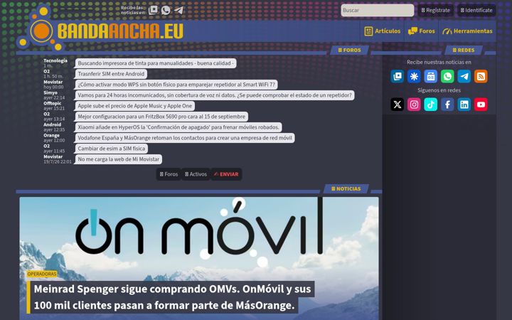 Ekrano kopija bandaancha.eu