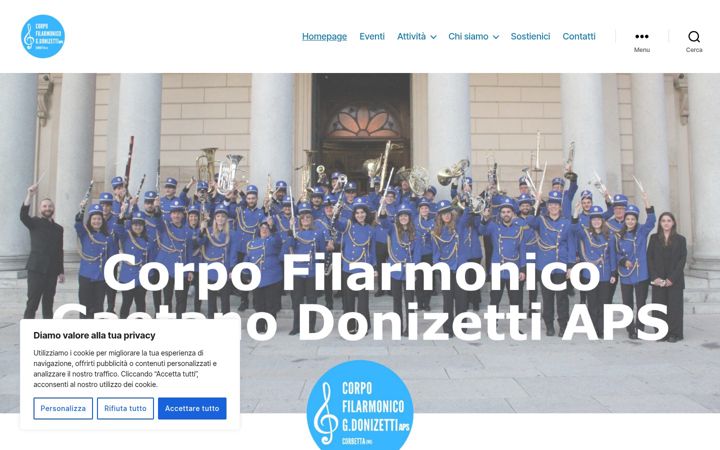 Screenshot of bandacorbetta.it