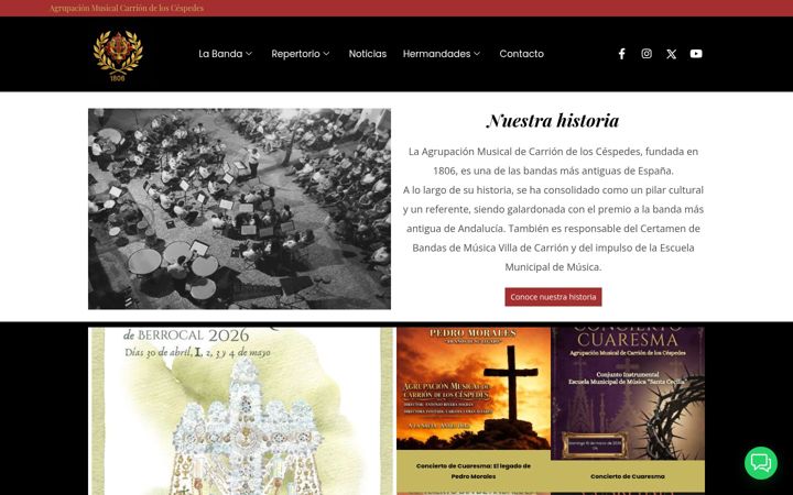 Screenshot of bandadecarrion.es