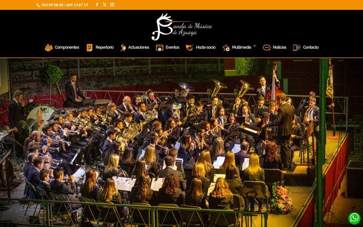 Screenshot of bandademusicadeazuaga.com