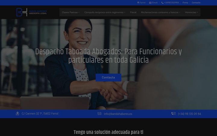 Screenshot of bandahaberes.es