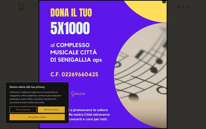 Screenshot of bandamusicalesenigallia.it