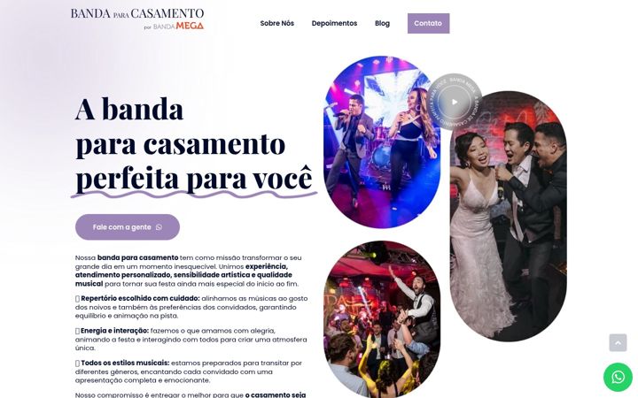 Screenshot of bandaparaseucasamento.com.br