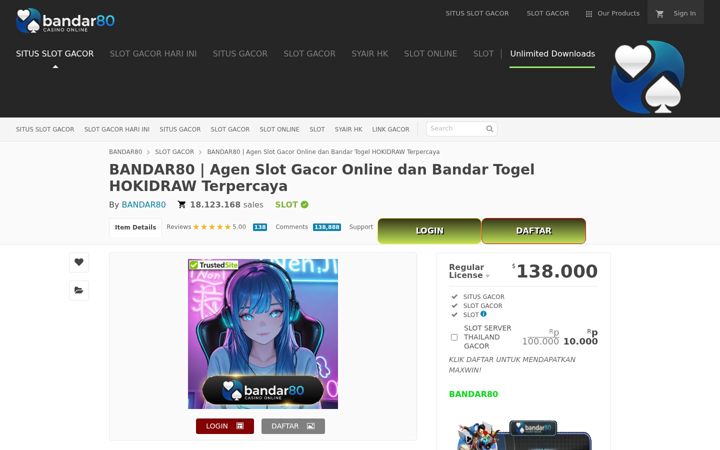 Screenshot of bandar80-rtp.com