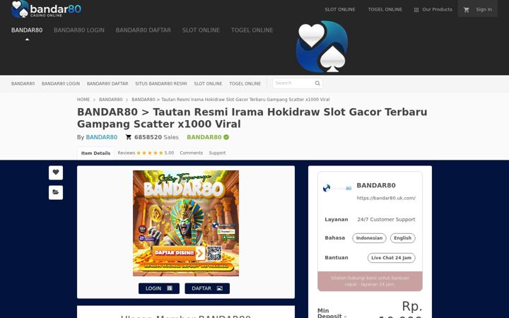 Screenshot of bandar80.uk.com