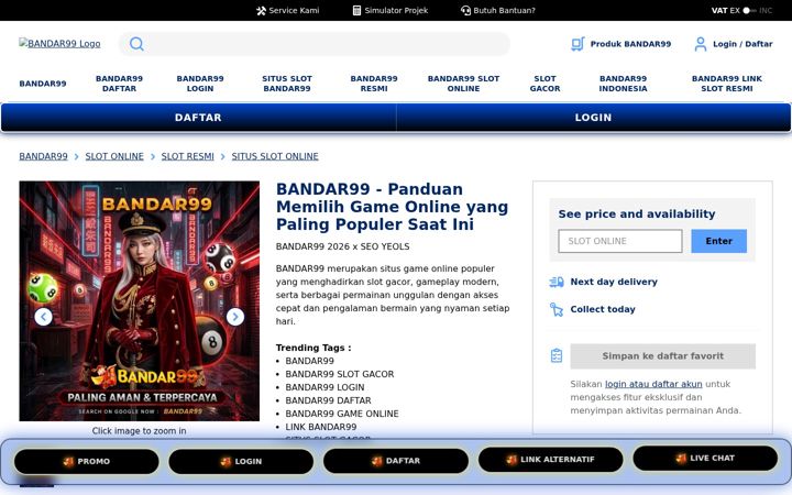Screenshot of bandar99.com