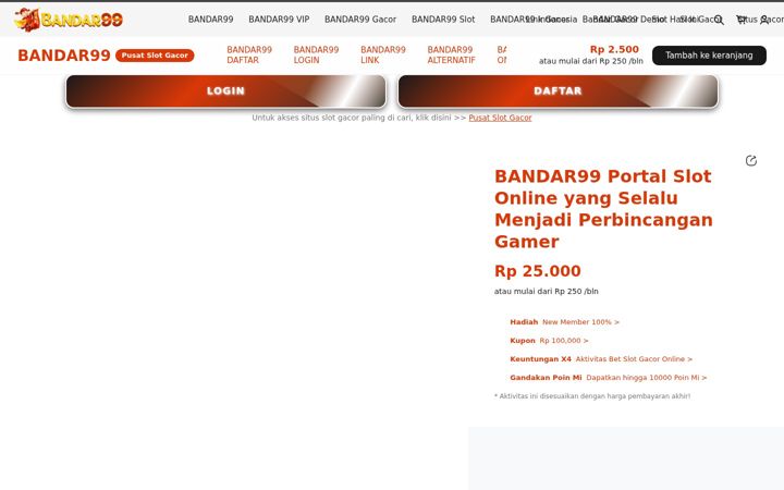 Screenshot of bandar99.live