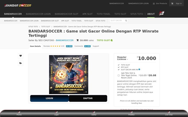 Screenshot of bandarsoccer.it.com