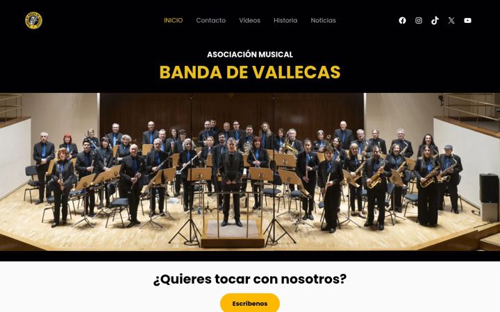 Screenshot of bandavallecas.es