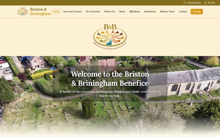 Screenshot of bandbchurches.co.uk