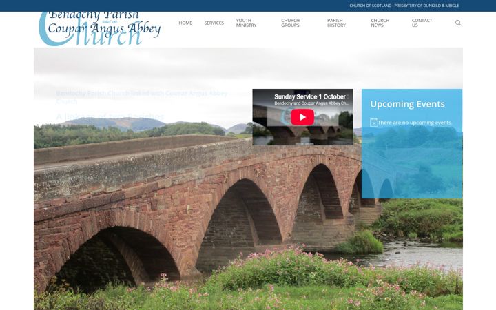 Screenshot of bandcachurch.org.uk