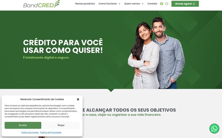 Screenshot of bandcred.com.br
