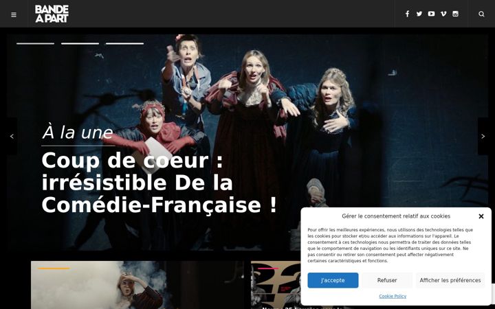 Skjámynd af bande-a-part.fr
