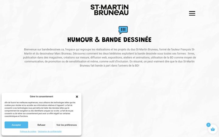 Screenshot of bandedessinee.ca