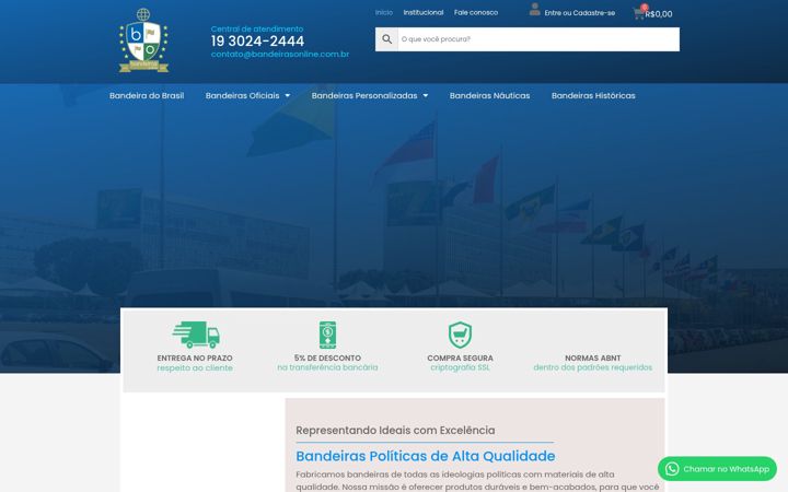 Screenshot of bandeirasonline.com.br