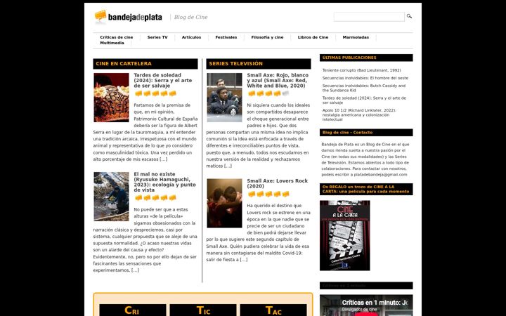Screenshot of bandejadeplata.es