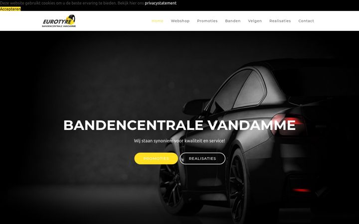 Screenshot of bandencentrale-vandamme.be