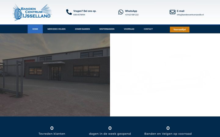 Screenshot ta' bandencentrumzwolle.nl