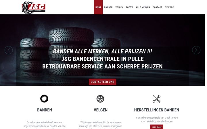 Screenshot of bandenjg.be