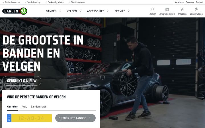 Screenshot of bandenxl.nl