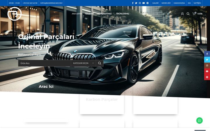 Screenshot of banderacarparts.com