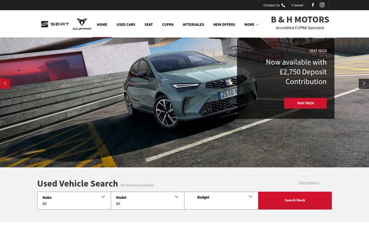 Screenshot of bandhmotors.co.uk
