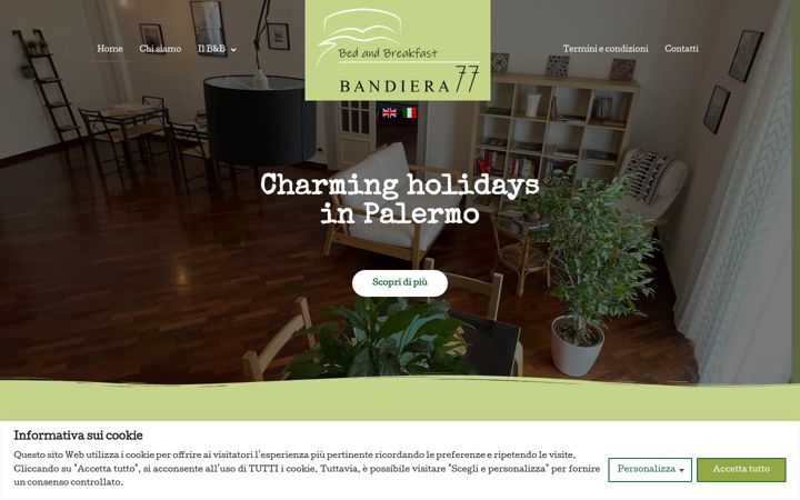 Screenshot of bandiera77palermo.it