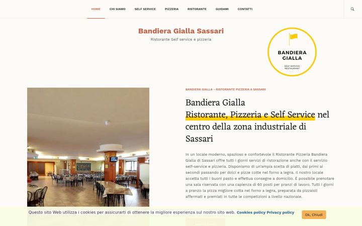 Screenshot of bandieragiallasassari.it