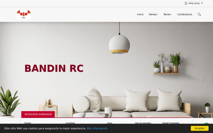 Screenshot of bandinrc.com.mx