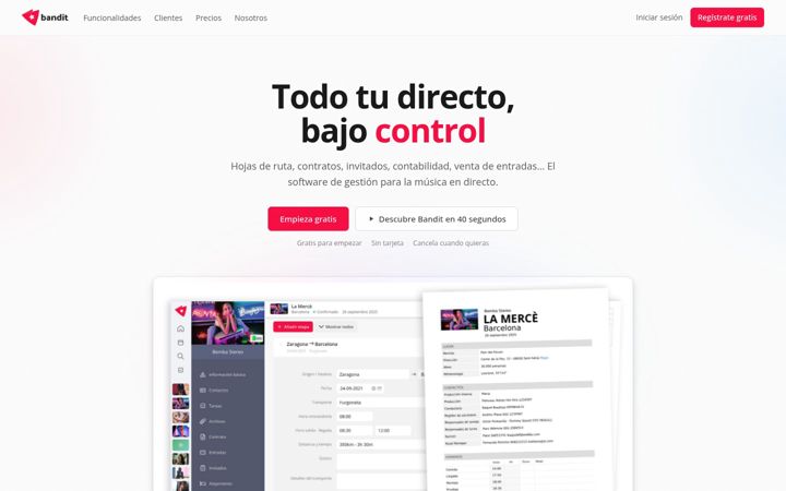 Screenshot of bandit.show