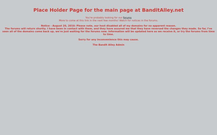 Screenshot of banditalley.net